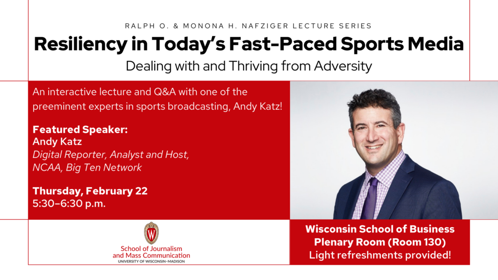Join Andy Katz on February 22 for an interactive lecture and Q&A with one of the sports world's preeminent reporter.