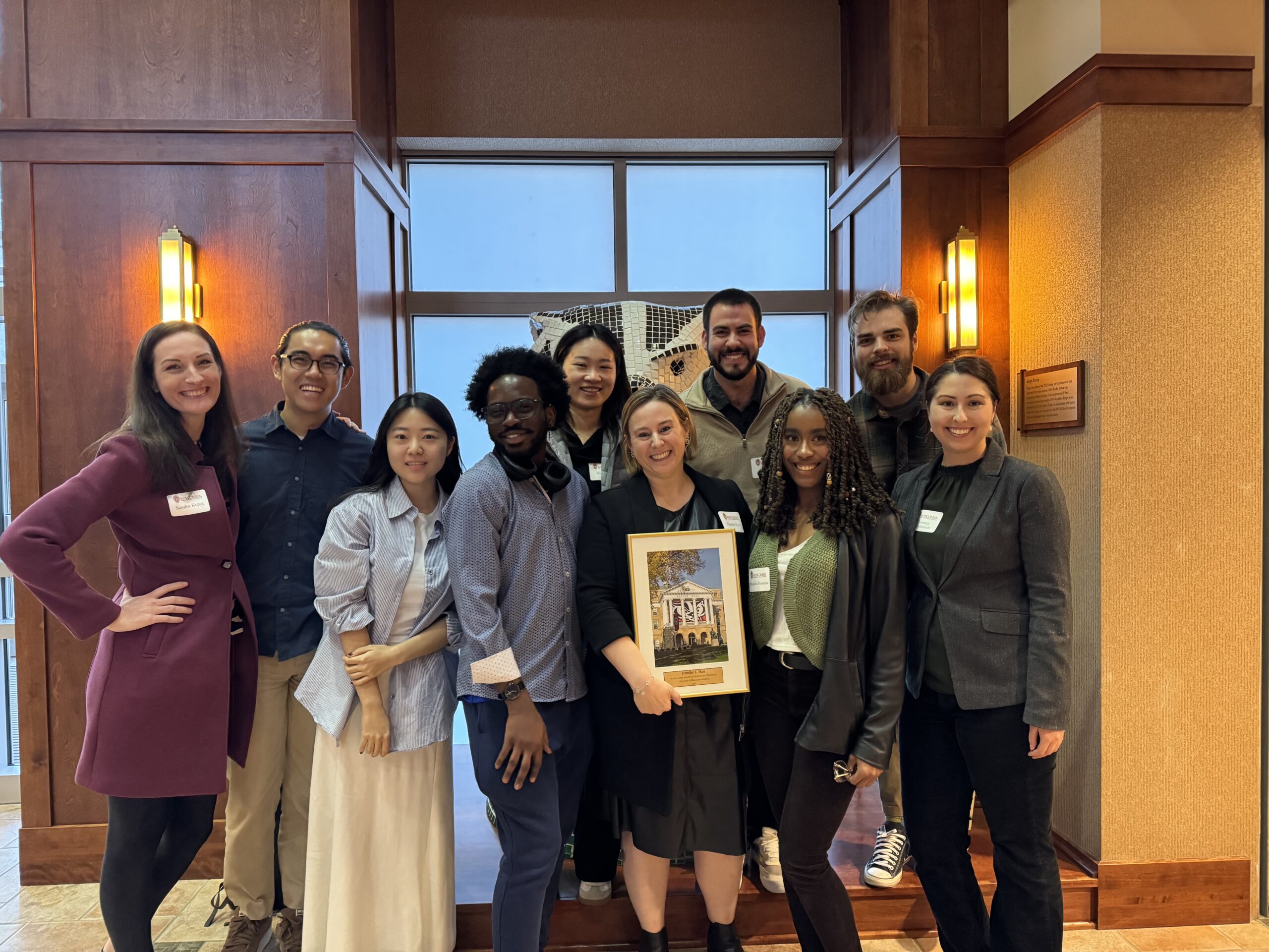 Department Administrator Jenni Hart was awarded the Martha Casey Award for Dedication to Excellence.