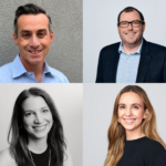 Four professional headshots arranged in a 2-by-2 grid, featuring two men and two women.